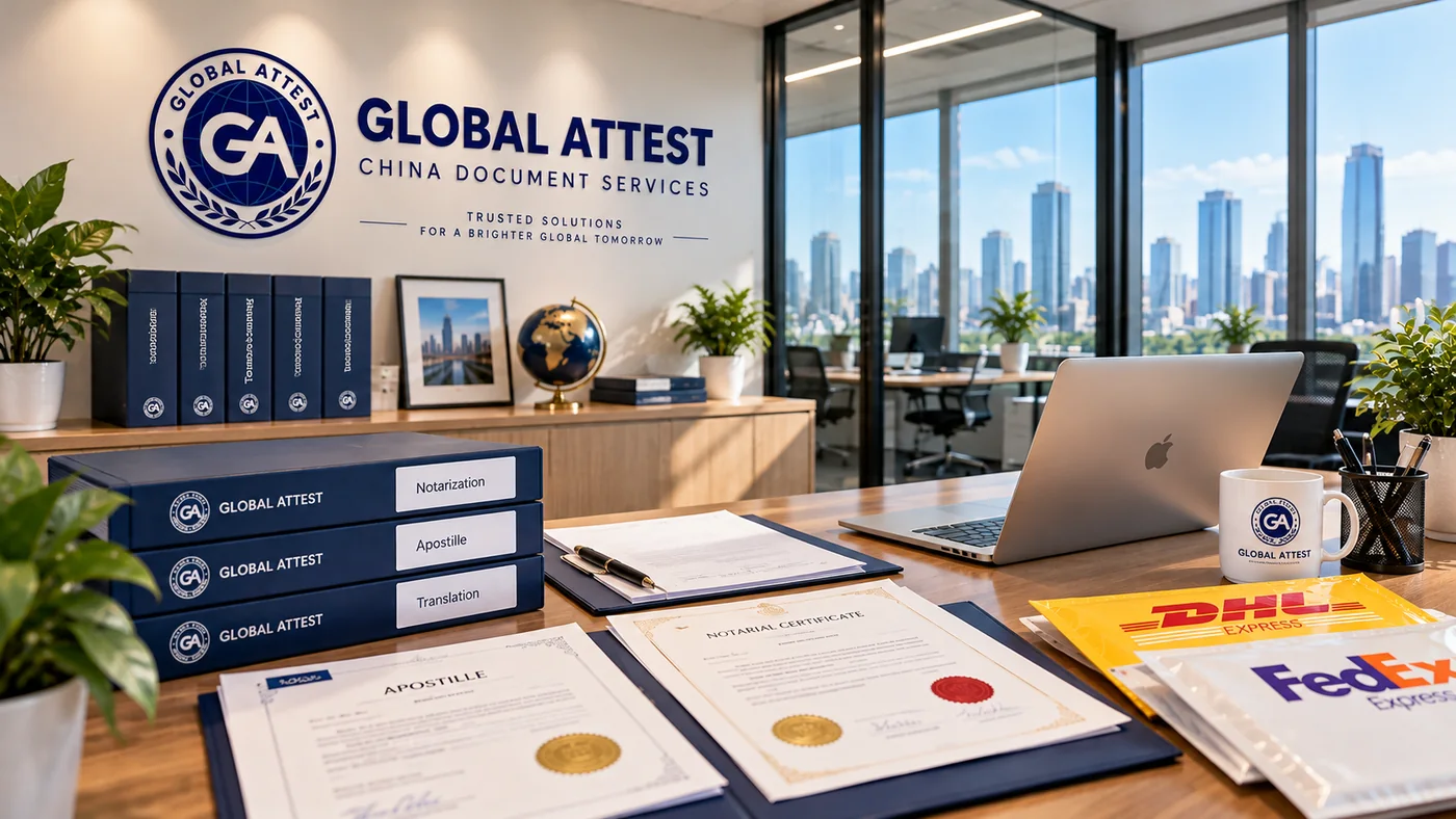 Global Attest document services workspace illustration